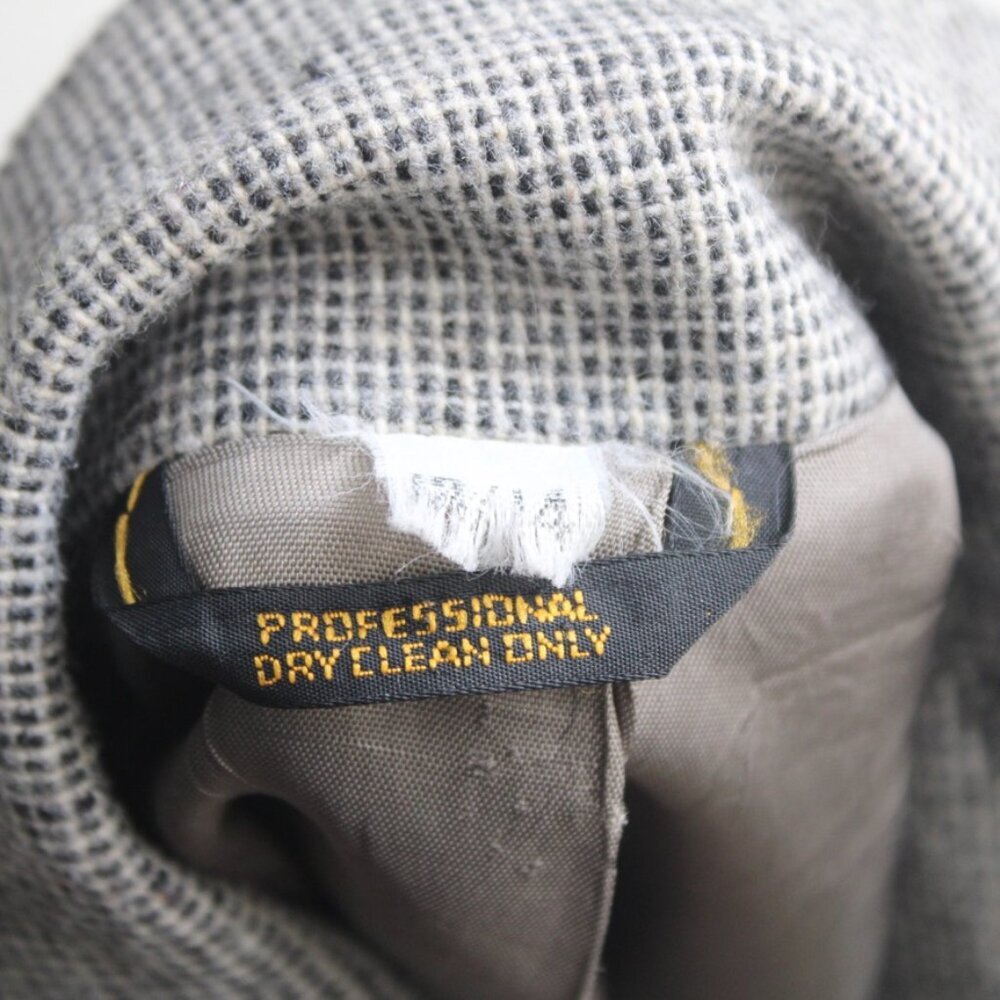 New Traditions Vinatge Gray Tweed Wool Tailored One-Button Blazer Size Small - Picture 6 of 6